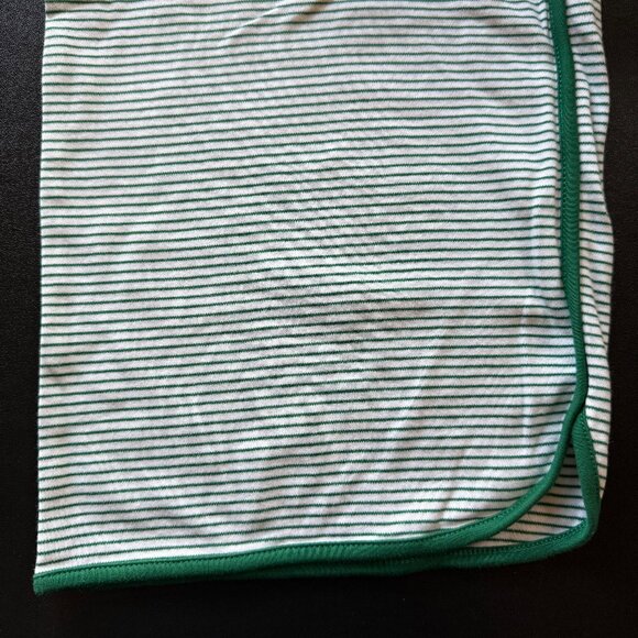 Lake Pajamas Pima Short-Long Set in Green Stripe - Picture 7 of 9